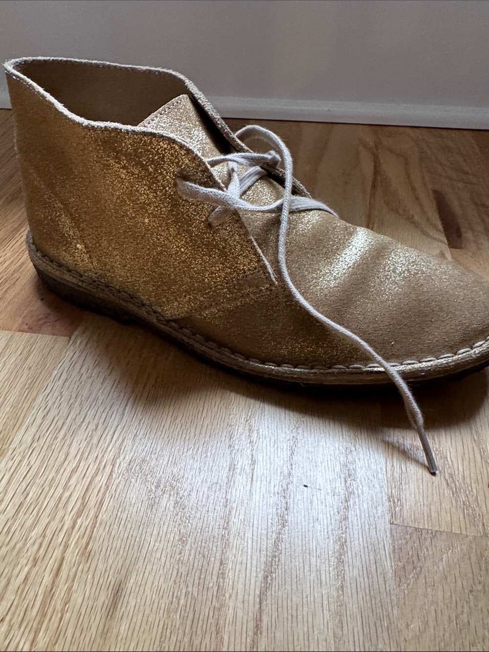 J. Crew Women's Gold Glitter Ankle Booties